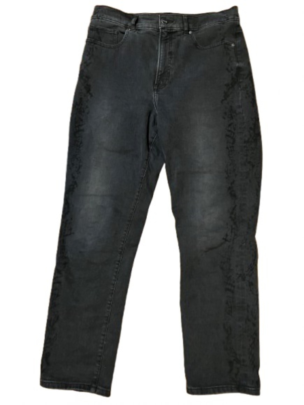 Express Slim Ankle Super High Rise Black Decorative Denim Women's Jeans Size 12